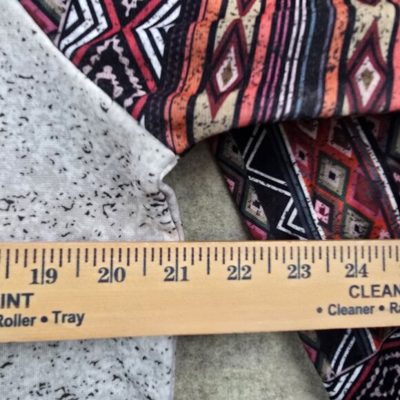 Aztec Print Sleeves Womens Lightweight Hoodie With Kangaroo Pocket - Picture 7 of 7